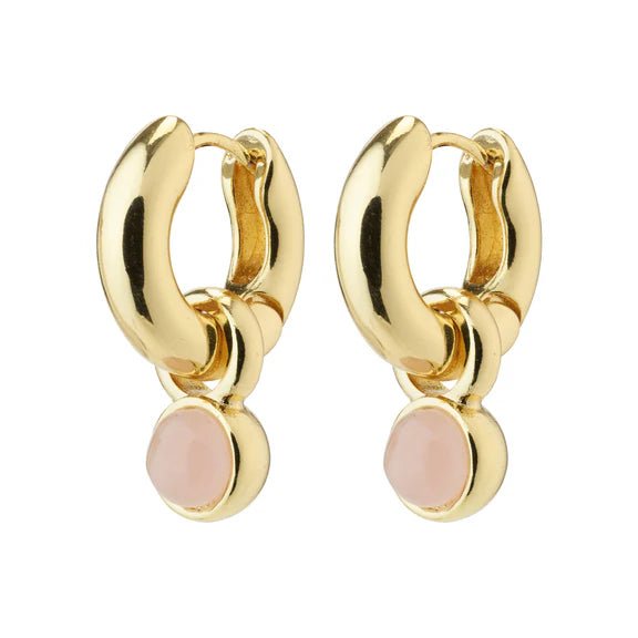 EVAH recycled rosa hoop earrings by Pilgrim - gold - Blue Sky Fashions & Lingerie