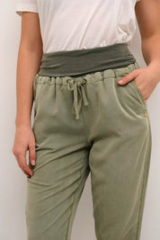 LINE TROUSERS by Cream - Oil Green - Blue Sky Fashions & Lingerie