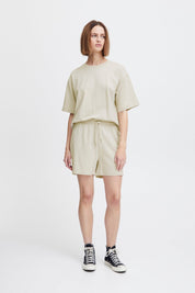 Ocie fleece shorts by Ichi - silver gray - Blue Sky Fashions & Lingerie