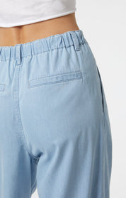 Pera Pleated Wide Leg Jeans - Light Blue Light Denim - Blue Sky Fashions & Lingerie