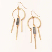 Dream Stone Earring - Labradorite/Gold - Blue Sky Fashions & Lingerie