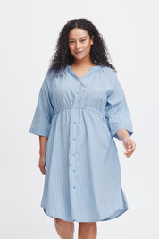 Pinstripe plus size dress by Simple Wish - Blue Sky Fashions & Lingerie