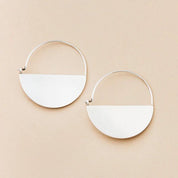 Refined Earring Collection - Lunar Hoop/Sterling Silver - Blue Sky Fashions & Lingerie