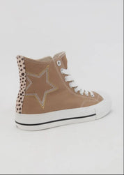 Star High Top Sneakers by CCOCCI - mocha - Blue Sky Fashions & Lingerie