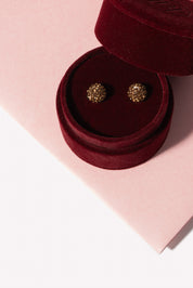 ESPRESSO SPARKLE BALL™ STUD EARRINGS - 8mm