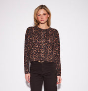Celine Sweater by John + Jenn - Amur Leopard print