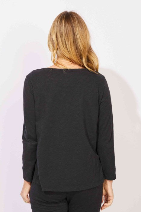 ESCAPE BY HABITAT BOXY TEE "SHIBORI DRAGONFLY" E41025-Black
