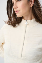 Joseph Ribkoff Sweater Knit Mock-Neck Cocoon Sweater 263631 - Birch