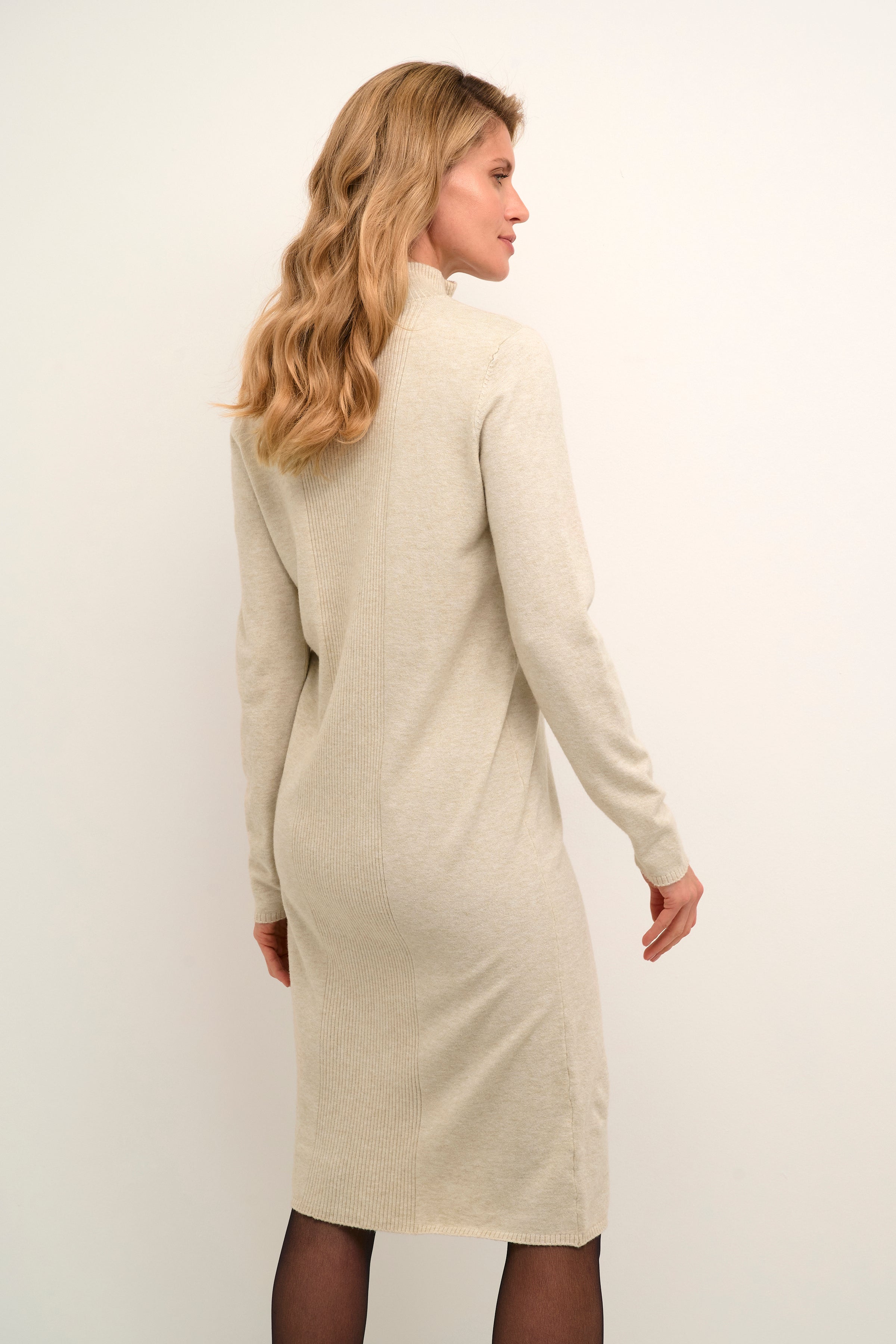 Dela knit dress by Cream - oat melange