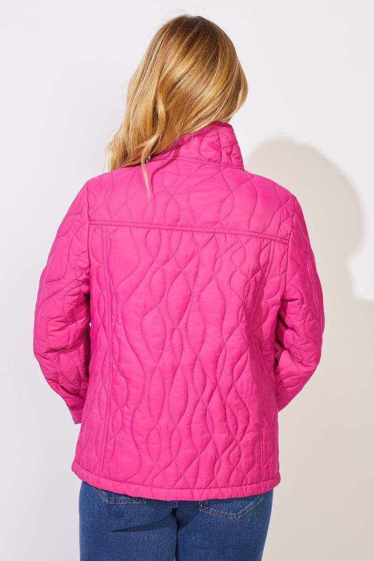 ESCAPE BY HABITAT WAVE QUILT SUMMIT JACKET - E51090 - Fuchsia