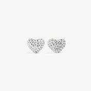 10MM Sparkle Heart Stud - Silver - Blue Sky Fashions & Lingerie