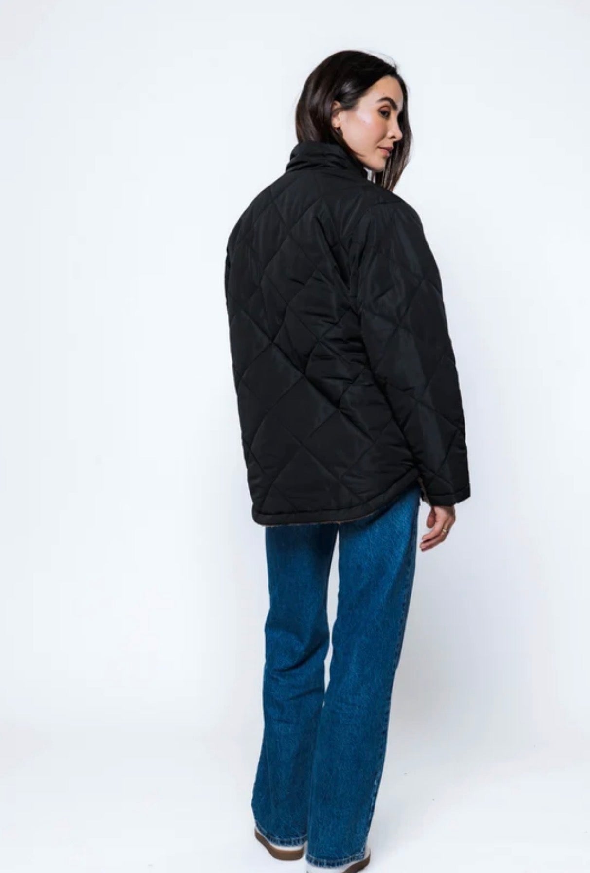 Senna-Quilted Jacket by Orb - black