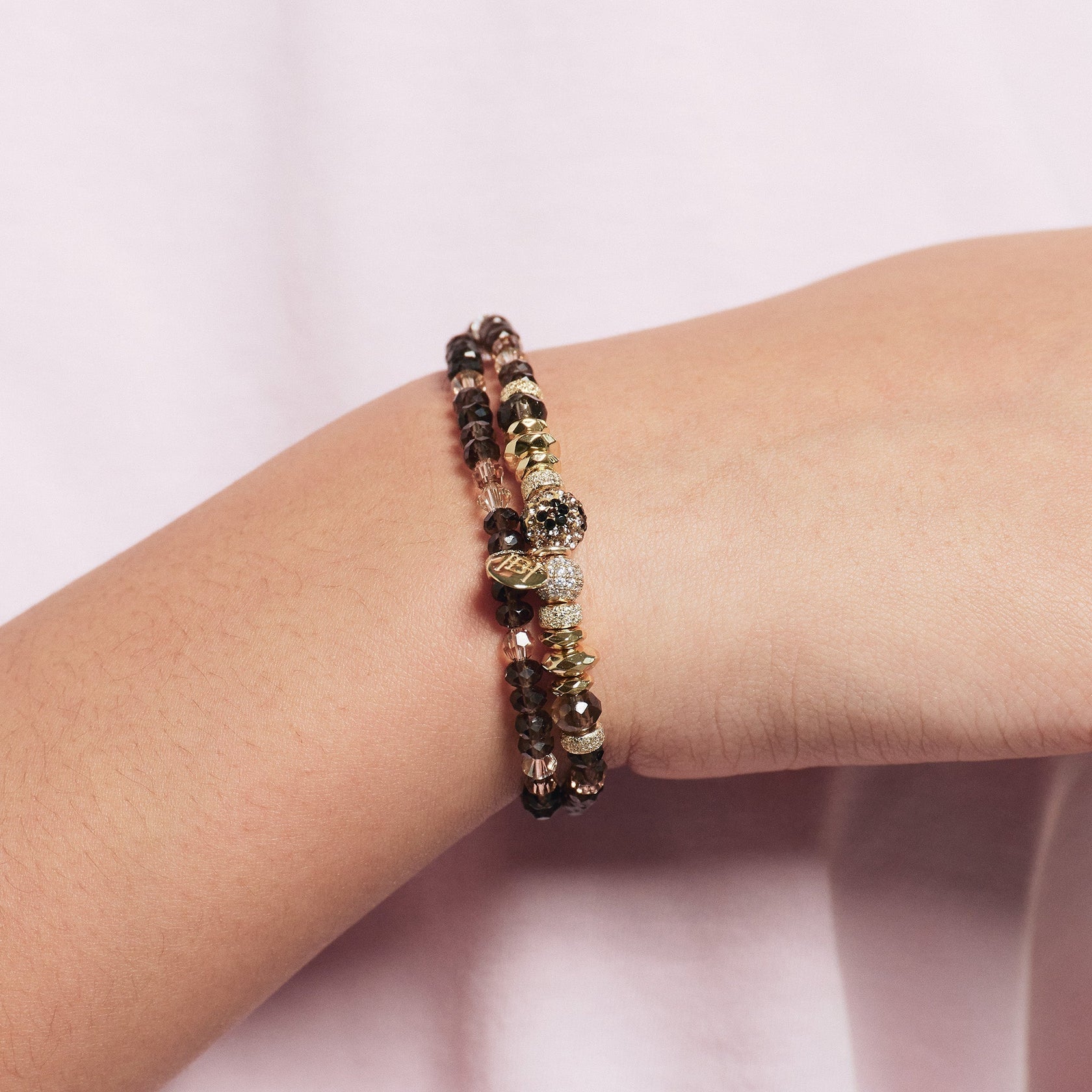 LEOPARD SPARKLE BALL™ DOUBLE WRAP BRACELET