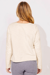 ESCAPE BY HABITAT SOFT V-NECK TEE E10037- Pearl