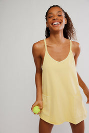 Hot Shot Mini Dress by Free People - Sunlit Yellow