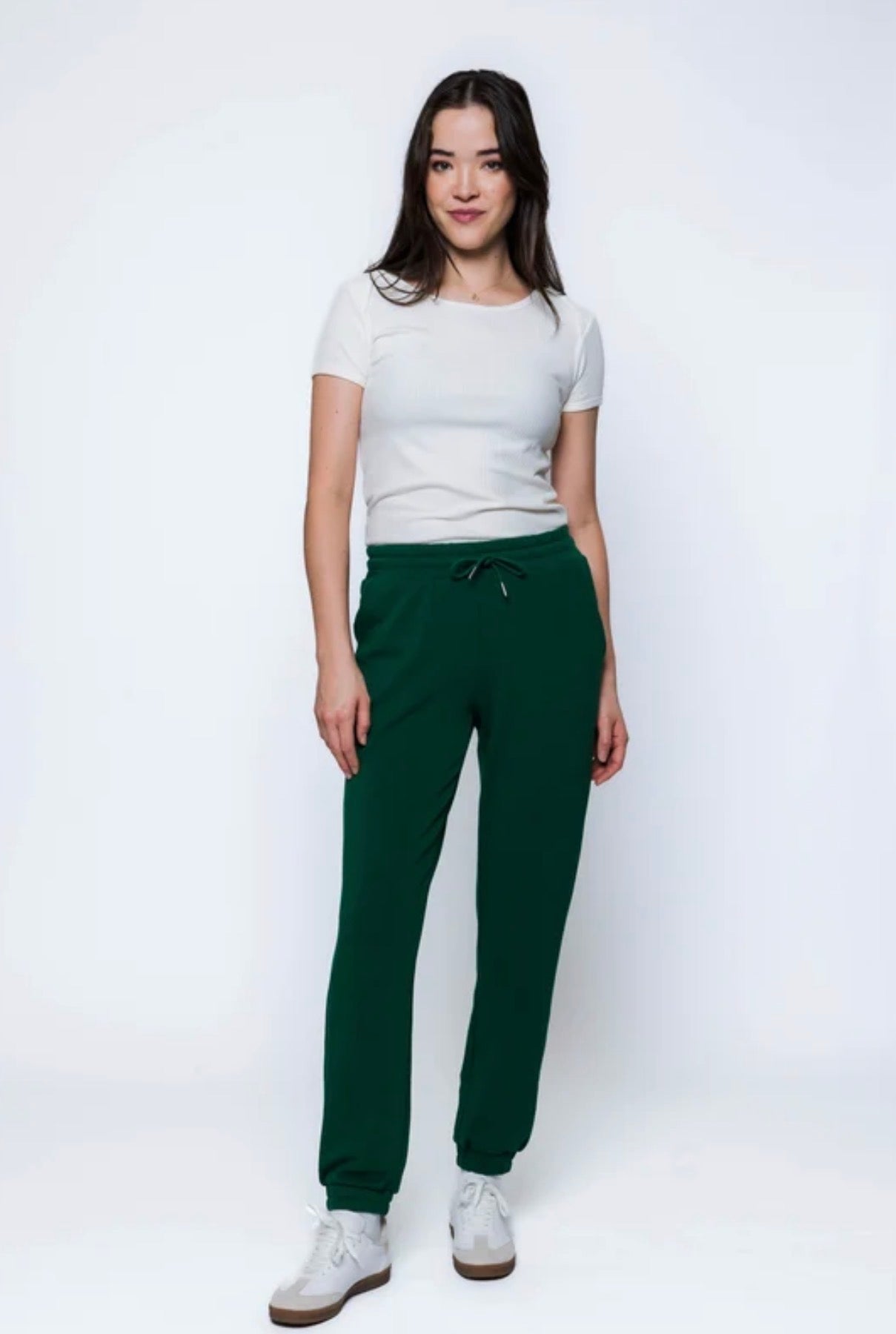 Laina-Luxe Fleece Jogger by Orb - Evergreen