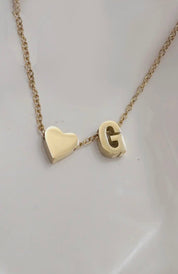 18K gold platedStainless Steel Tarnish Free Initial Necklace - Blue Sky Fashions & Lingerie