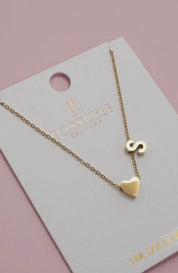 18K gold platedStainless Steel Tarnish Free Initial Necklace - Blue Sky Fashions & Lingerie