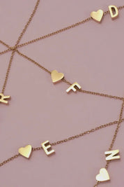 18K gold platedStainless Steel Tarnish Free Initial Necklace - Blue Sky Fashions & Lingerie