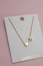 18K gold platedStainless Steel Tarnish Free Initial Necklace - Blue Sky Fashions & Lingerie