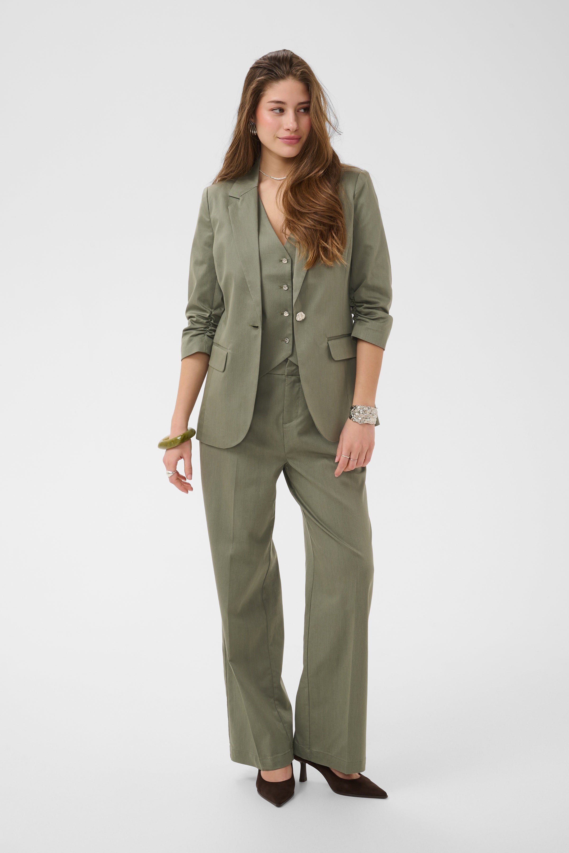 Gia Blazer by Cream - Mulled Basil