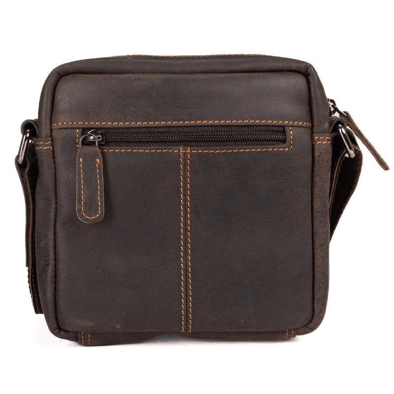 Oliver Leather Shoulder Bag - Brown