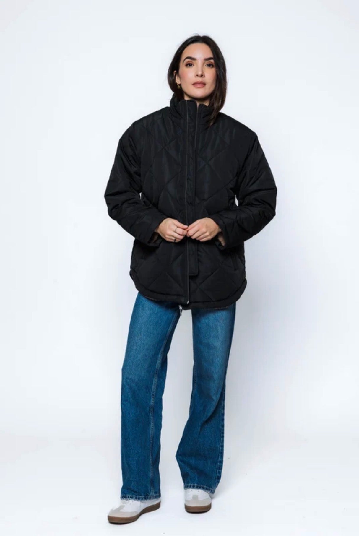 Senna-Quilted Jacket by Orb - black