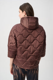 Hooded Quilted Cocoon Jacket
264604 by Joseph Ribkoff