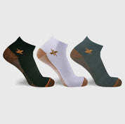 3 pack Copper Infused Anti - fatigue Ankle Socks - Neutrals - Blue Sky Fashions & Lingerie