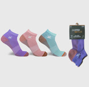 3 pack Copper Infused Anti - fatigue Ankle Socks - Pastels - Blue Sky Fashions & Lingerie