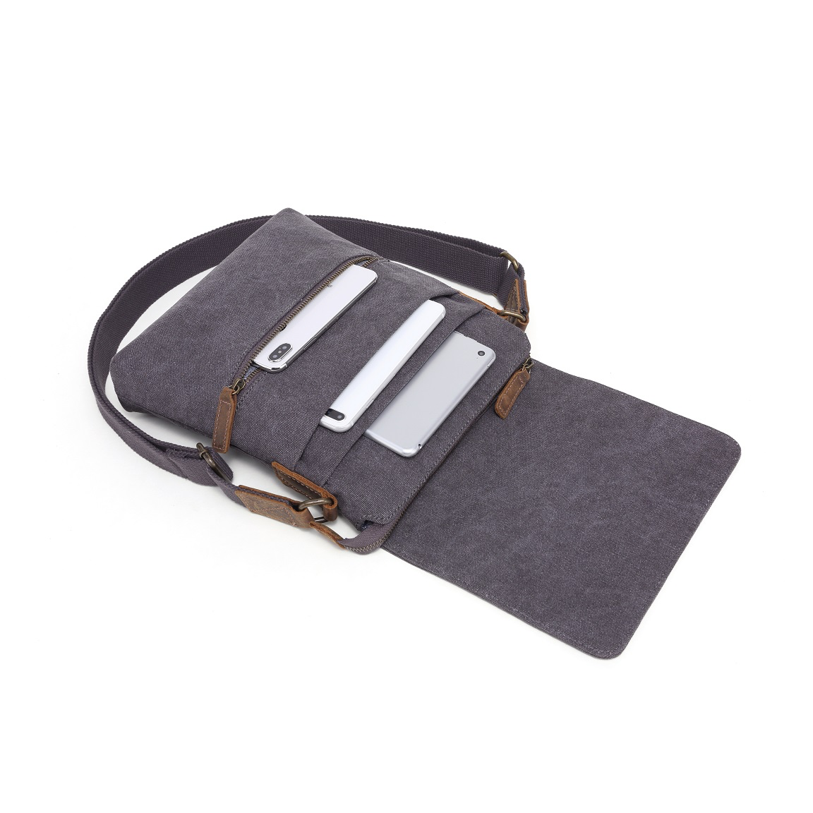 Small Canvas Shoulder Bag SB 337 – Burgundy