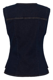 Damy Denim Waistcoat by Cream - Cape Breton Rinse
