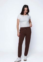 Laina-Luxe Fleece Jogger by Orb - Chocolate