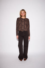 Celine Sweater by John + Jenn - Amur Leopard print