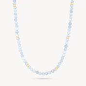 BLUE LACE AGATE GEMSTONE NECKLACE