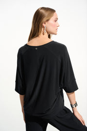 Joseph Ribkoff Jersey Boxy Tunic With V-neckline 261641 - Black