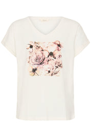 Ying T-Shirt by Cream - Beige Flower