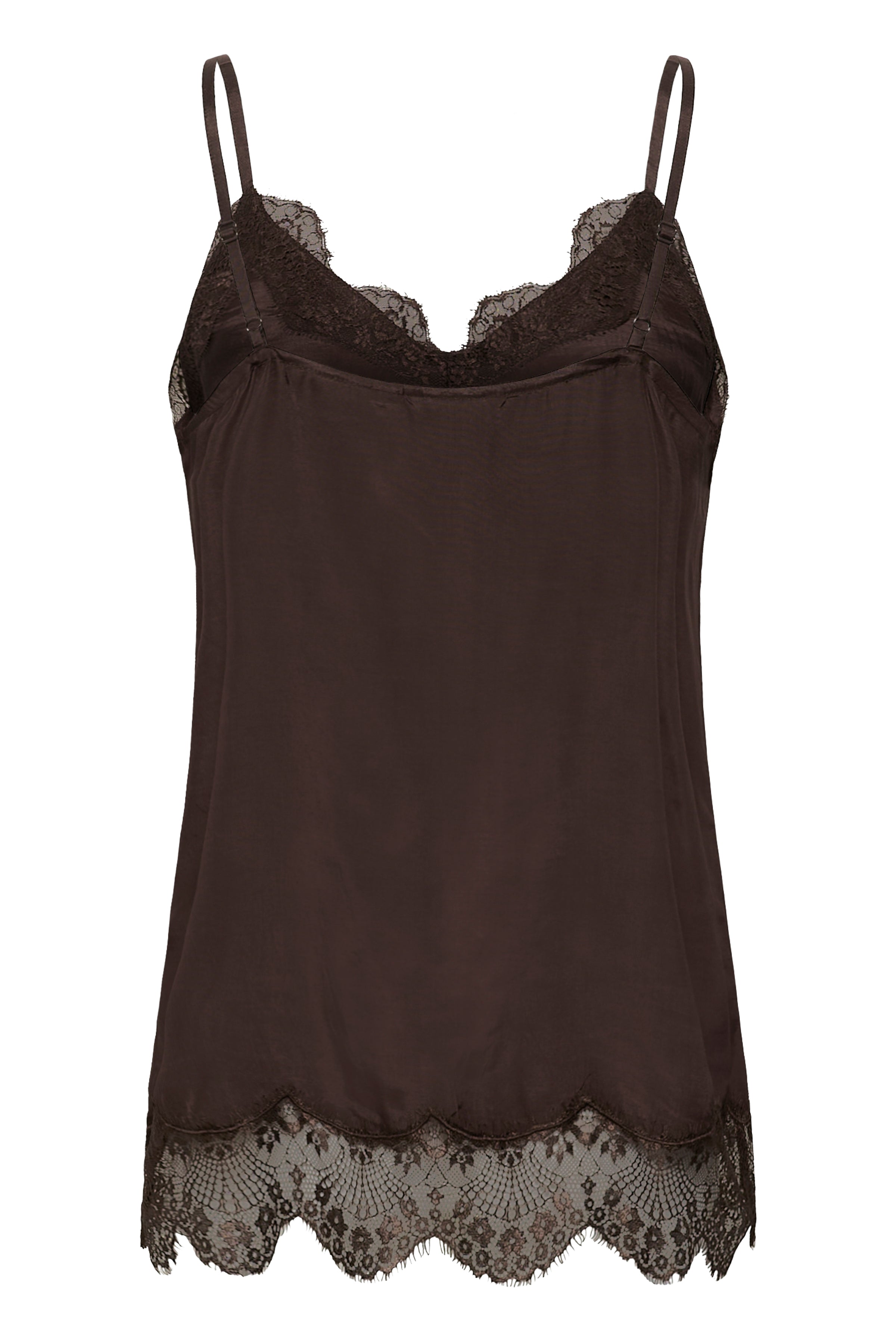 Trinity Lace Trim Camisole by Cream - Java