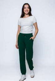 Laina-Luxe Fleece Jogger by Orb - Evergreen