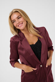 Cocamia Sateen Blazer by Cream - Zinfandel