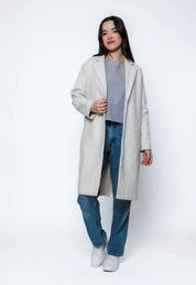 Aven-Long Coat by Orb - Oatmeal