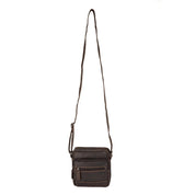 Oliver Leather Shoulder Bag - Brown