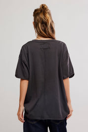 Nina V Neck Tee - Black