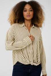 Denia Knot Shirt - dune stripe