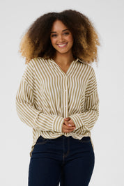 Denia Knot Shirt - dune stripe