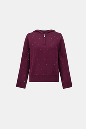 Embellished Hooded Pullover Sweater
264618