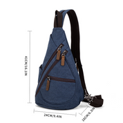 Multifunctional Canvas Sling Bag MF 6881A Mustard