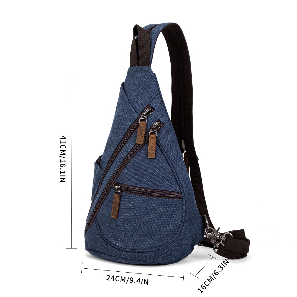 Multifunctional Canvas Sling Bag MF 6881A Mustard