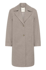Jaze Long Coat by Cream - lentil melange