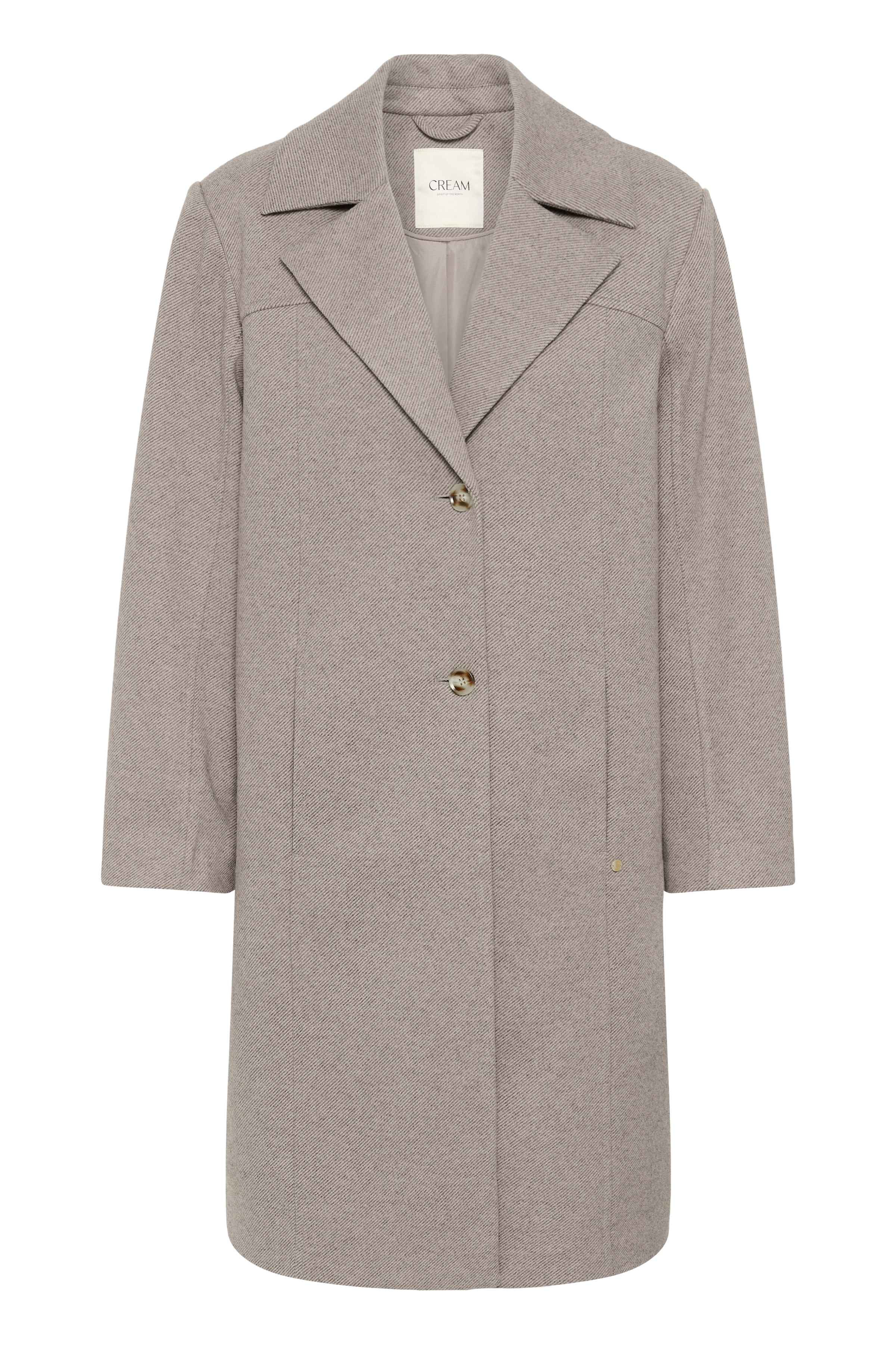 Jaze Long Coat by Cream - lentil melange